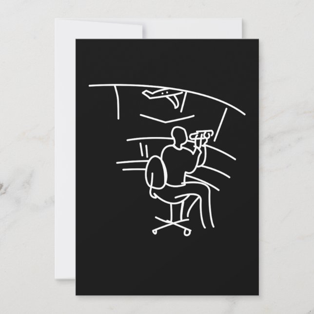 Invitación Línea de trabajo de controlador de tráfico aéreo A (Anverso)