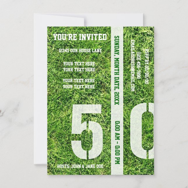Invitación Línea de yardas 50 - le invitan (Anverso)