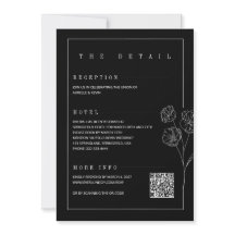 Línea Floral Rústica Negra Elegante Todo en Boda