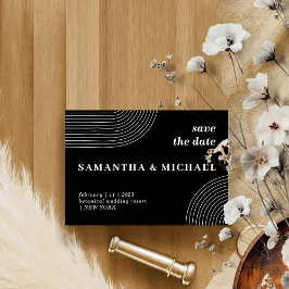 Invitación Línea moderna en blanco y negro Art Elegante Guard