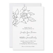 Línea Neutral Arte Floral Elegante Boda todo en un