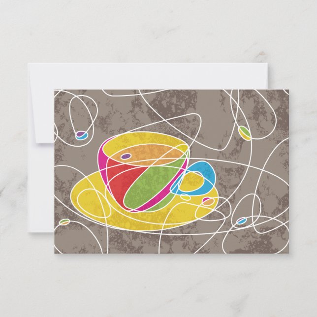 Invitación línea retro COFFEE (Anverso)