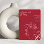 Invitación línea roja dibujando 30 años<br><div class="desc">Presentando nuestra "Cena de Cumpleaños para la Invitación de la Fiesta de Cumpleaños 30″ - ¡la elección perfecta para comenzar su celebración! Celebra en estilo: Ya sea que planees tu propia fiesta de cumpleaños número 30 o que organices un fiesta sorpresa para un ser querido, esta invitación prepara el escenario...</div>