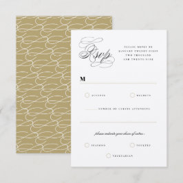 Invitación Líneas de barras clásicas Boda de doble monograma