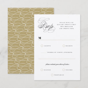 Invitación Líneas de barras clásicas Boda de doble monograma 