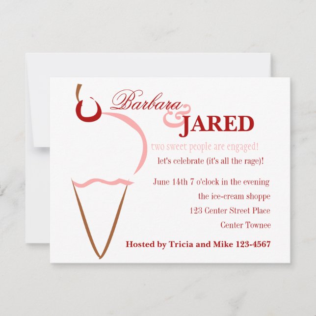 Invitación Líneas de Helado (Anverso)