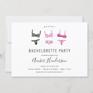 Invitación Lingerie Bachelorette