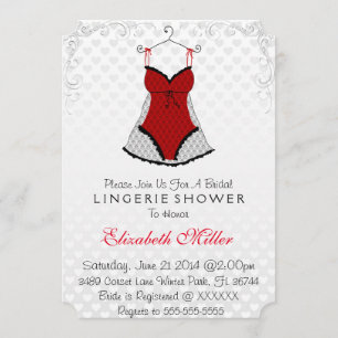Invitación Lingerie Bridal Corset Lingerie Shower