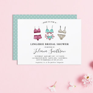 Invitación Lingerie Bridal Shower