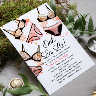 Invitación Lingerie Bridal Shower Panty Bachelorette Party In