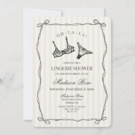 Invitación Lingerie Lace Lingerie Shower