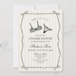 Invitación Lingerie Lace Lingerie Shower