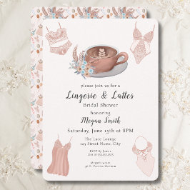 Invitación Lingerie & Lattes Bridal Shower