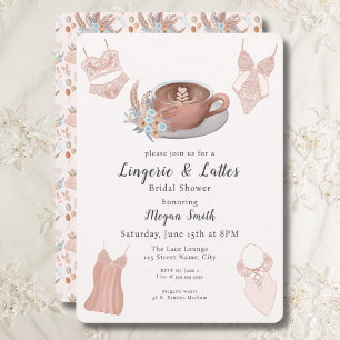 Invitación Lingerie & Lattes Despedida de Soltera