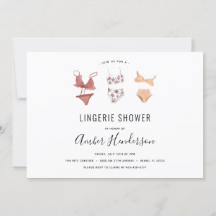 Invitación Lingerie Shower