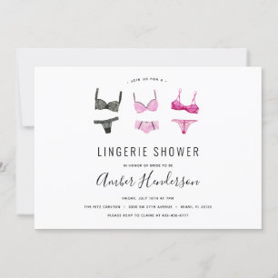 Invitación Lingerie Shower