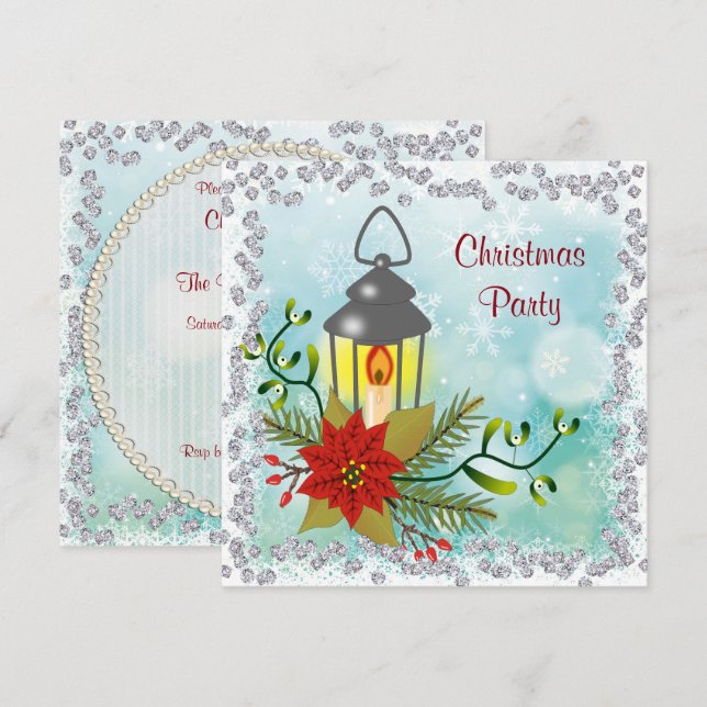 Invitación Linterna de Navidad (Anverso / Reverso)