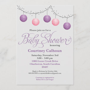 Invitación Linterna de papel Baby Shower