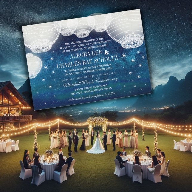 Invitación Linterna de papel de la marina Boda por la noche b (Subido por el creador)