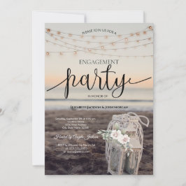 Invitación Linterna,Luces de cuerdas,Flores,Compromiso de pla