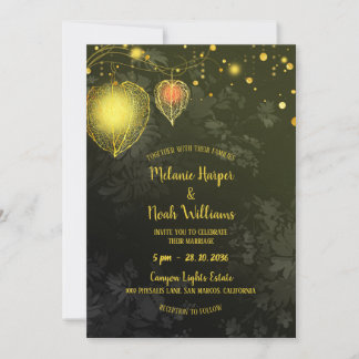 Invitación Linternas Bodas de Glam Physalis Garden