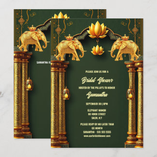 Invitación Linternas bodas indias burdeos rojo oro elegante