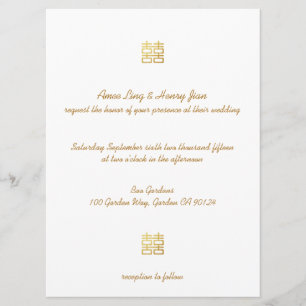 Invitación Linternas de doble felicidad de oro invitan a los 