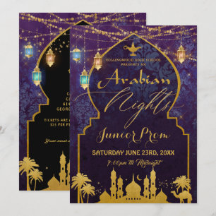 Invitación Linternas exóticas de noche árabe para baile de gr