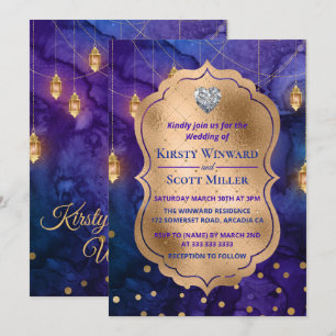 Invitación Linternas nocturnas místicas de Marrakesh y Boda d