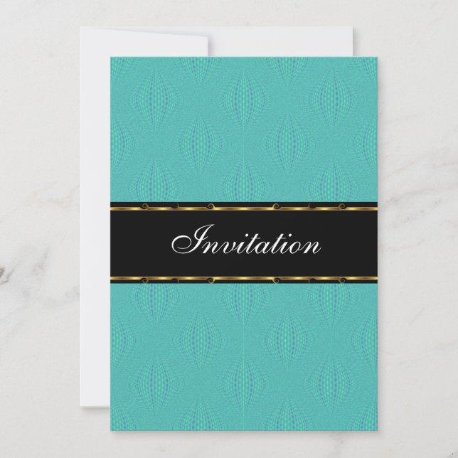 Invitación Linternas verdes evento de cumpleaños dorado negro (Anverso)