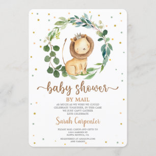Invitación Lion Baby ducha por correo
