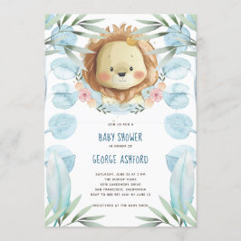 Invitación Lion It's a Boy Baby Shower Invitation