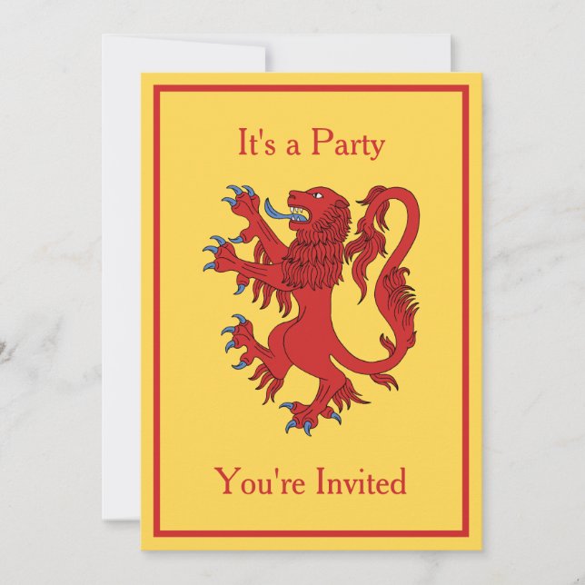 Invitación Lion Rampant Gules (Anverso)