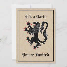 Invitación Lion Rampant Sable