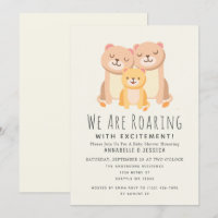 Lion Roaring Emoción 2 mamás Baby Shower