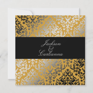 Invitación Lionesa Damask deslumbrante de 311