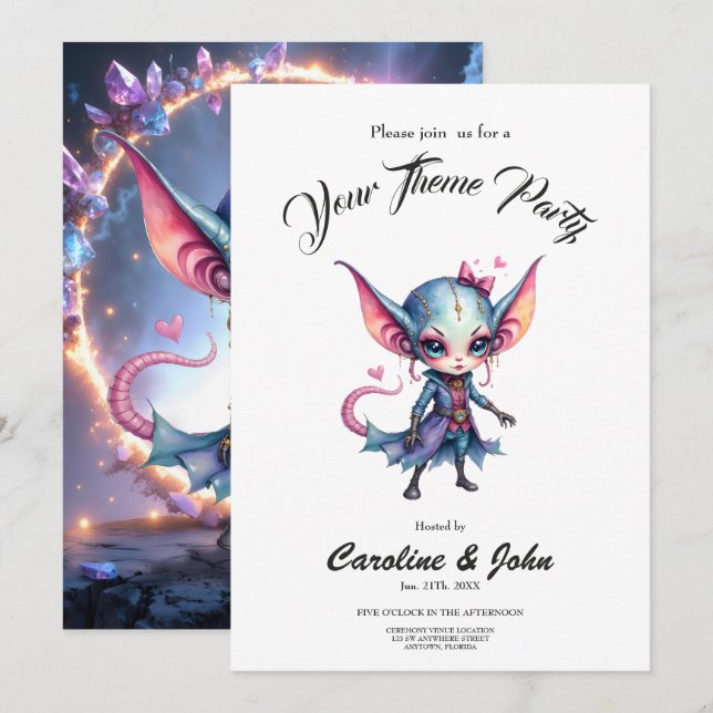 Invitación Liora – Corazón de Cristal de las Estrellas  (Anverso / Reverso)