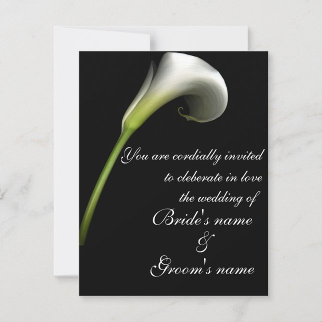 Invitación lirio calla (Anverso)