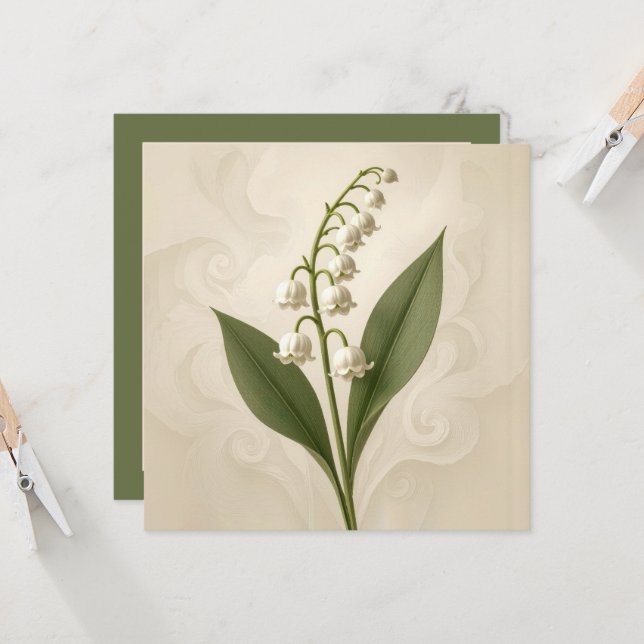 Invitación Lirio de Agua de Boda Acuarela (Anverso/Reverso In Situ)