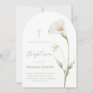 Invitación Lirio de Calla Bautizo
