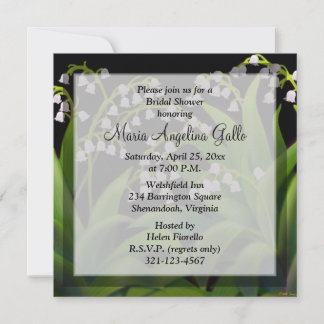 Invitación Lirio de la ducha de novia floral del valle invita