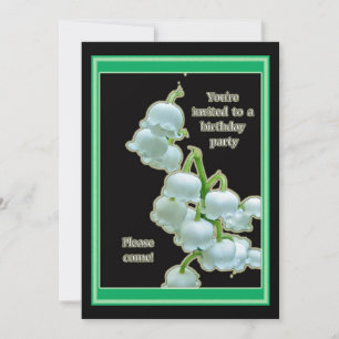 Invitación Lirio de la fiesta de cumpleaños del valle