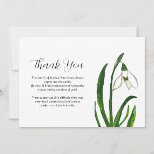 Invitación Lirio de los Valles Floral Funeral Muerte Gracias 