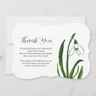 Invitación Lirio de los Valles Floral Funeral Muerte Gracias