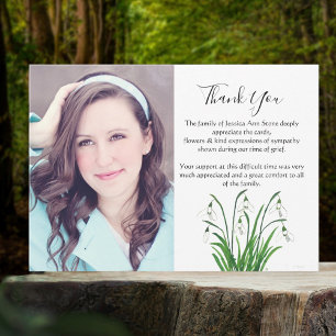 Invitación Lirio de los Valles Floral Funeral Muerte Gracias 