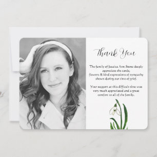 Invitación Lirio de los Valles Floral Funeral Muerte Gracias 