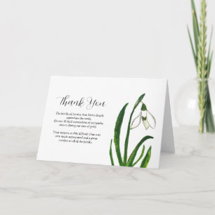 Invitación Lirio de los Valles Floral Funeral Muerte Gracias