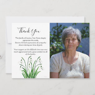 Invitación Lirio de los Valles Floral Funeral Muerte Gracias 