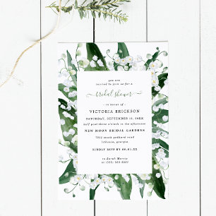 Invitación Lirio de los Valles Riego Floral Blanco de Boda