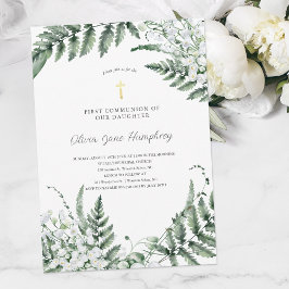 Invitación Lirio de los Valles Verde | Primera Comunión